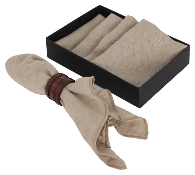 Halvor Bakke Koster tøyservietter 4-pk 45x45 Naturfarget 