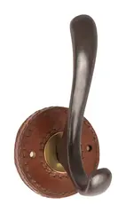 Halvor Bakke Kenner metall krok Brun, rundt skinn feste