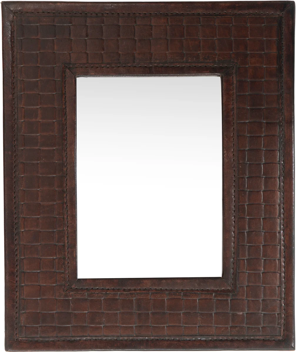 Halvor Bakke ramme i skinn IV foto 13x18 25x30 skinn med flett 