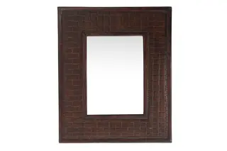 Halvor Bakke ramme i skinn IV foto 13x18 25x30 skinn med flett