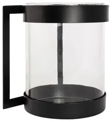 Halvor Bakke Vila vegglykt glass og jern &#216;18 Sort metall med glass
