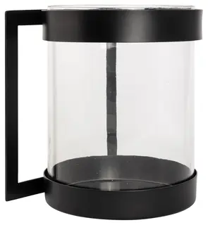 Halvor Bakke Vila vegglykt glass og jern &#216;18 Sort metall med glass