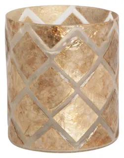 Halvor Bakke Varca rutet telysholder 10x10 Bronse Capiz