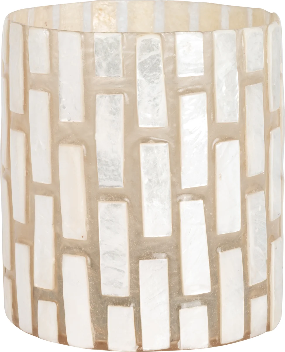 Halvor Bakke Velsao lyslykt 10x11 Hvit/Creme Capiz 
