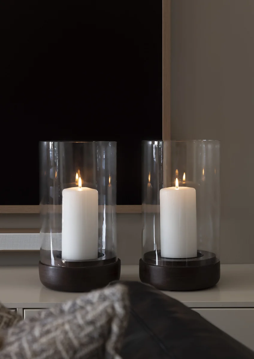 Lama Noto lyslykt Ø23 H28 Mørk brun 