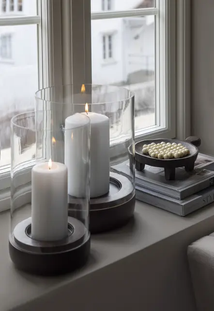 Lama Noto lyslykt Ø16 H28 Mørk brun 