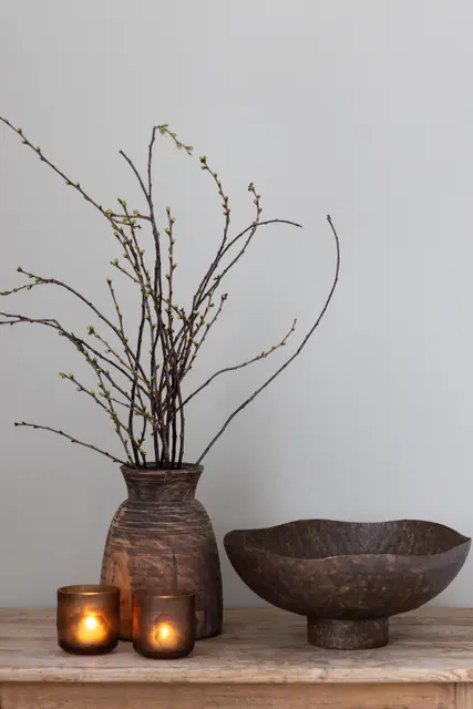 Lama Waterloo telysholder banket glass H10 Brun 