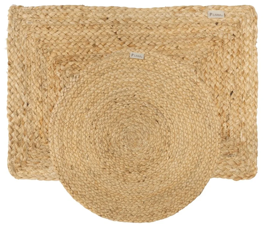 Lama Cleo dekkebrikke i jute 35x50 Natur 