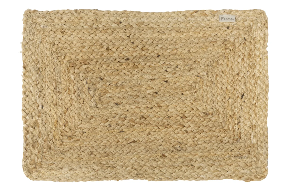 Lama Cleo dekkebrikke i jute 35x50 Natur 
