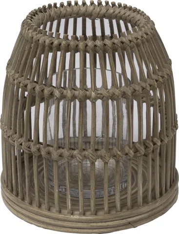 Lama Sana lyslykt rattan Ø26 H26 Beige