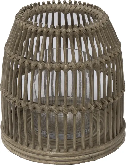 Lama Sana lyslykt rattan Ø26 H26 Beige 