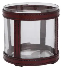 Lama Telysholder med skinnreimer Cognac - lys brun
