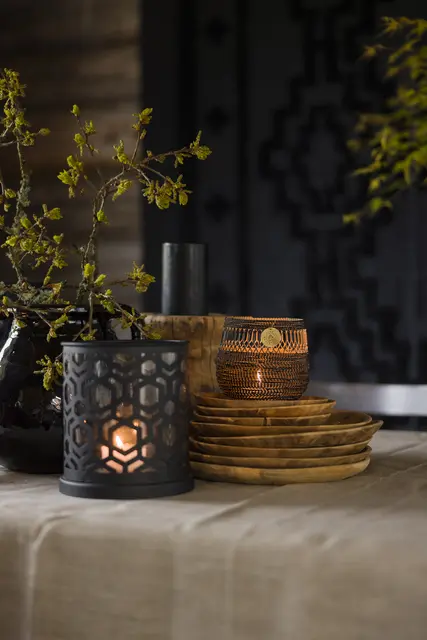 Lama dekketallerken teak Ø33 Natur 