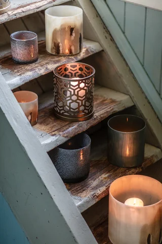 Lama lyslykt geometrisk Ø15 Messing