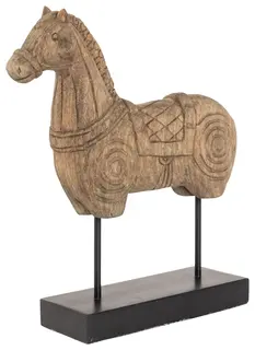 Lama h&#229;ndlaget hest p&#229; stativ H38 Natur