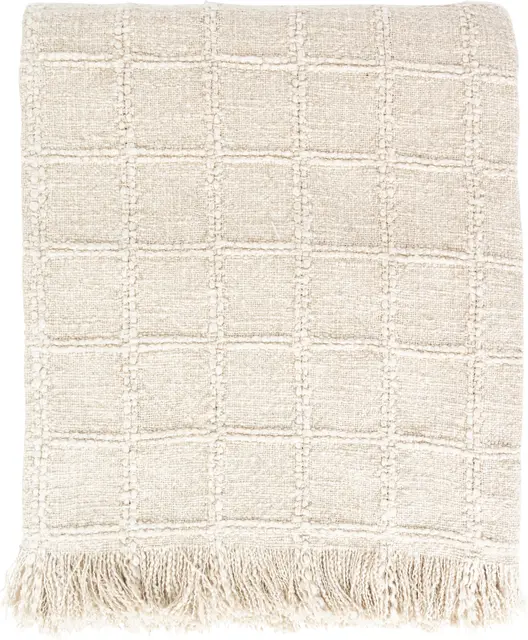 Lama Albergo sengeteppe i bomull/lin 130x220 Beige 