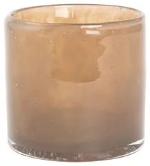 Lama telysholder glass 10x10 N&#248;ttebrun