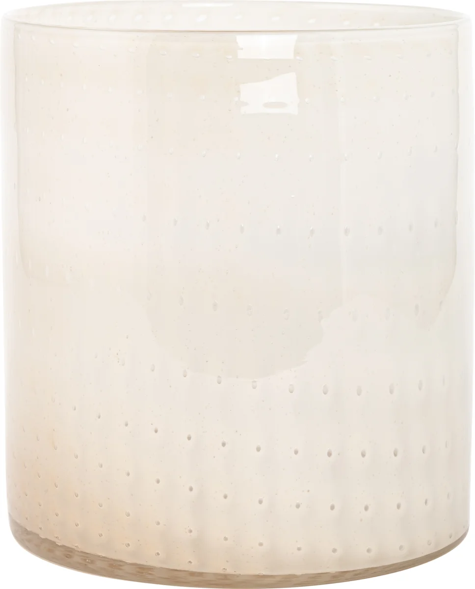 Lama vase creme buet glass 20x20x23 Offwhite 