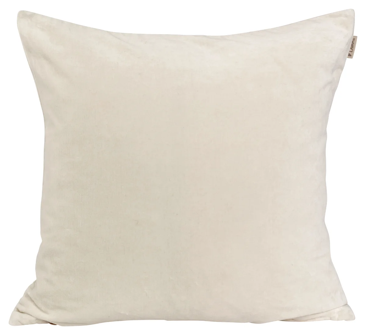 Lama putetrekk fløyel kant 50x50 Offwhite 