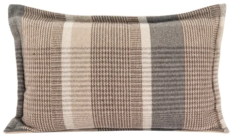 Lama Putetrekk rute ull 40x60 Beige
