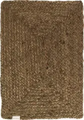 Lama dekkebrikke i jute 35x50 Oliven