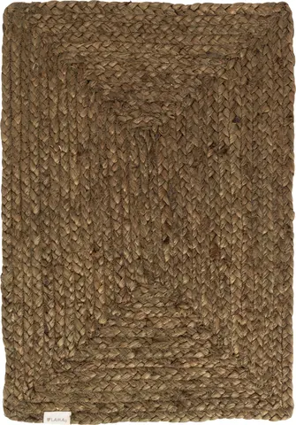 Lama dekkebrikke i jute 35x50 Oliven