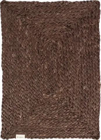 Lama dekkebrikke i jute 35x50 Brun