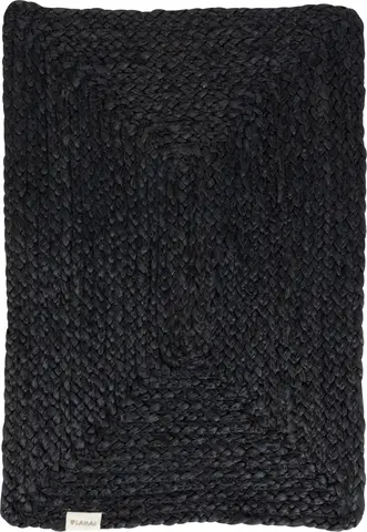 Lama dekkebrikke i jute 35x50 Sort