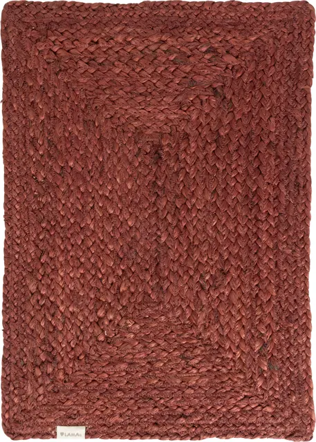Lama dekkebrikke i jute 35x50 Rust 