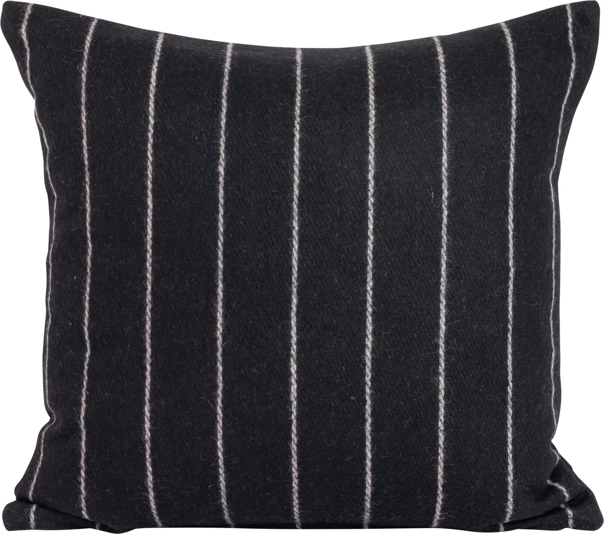Lama putetrekk pinstripe 50x50 Sort 