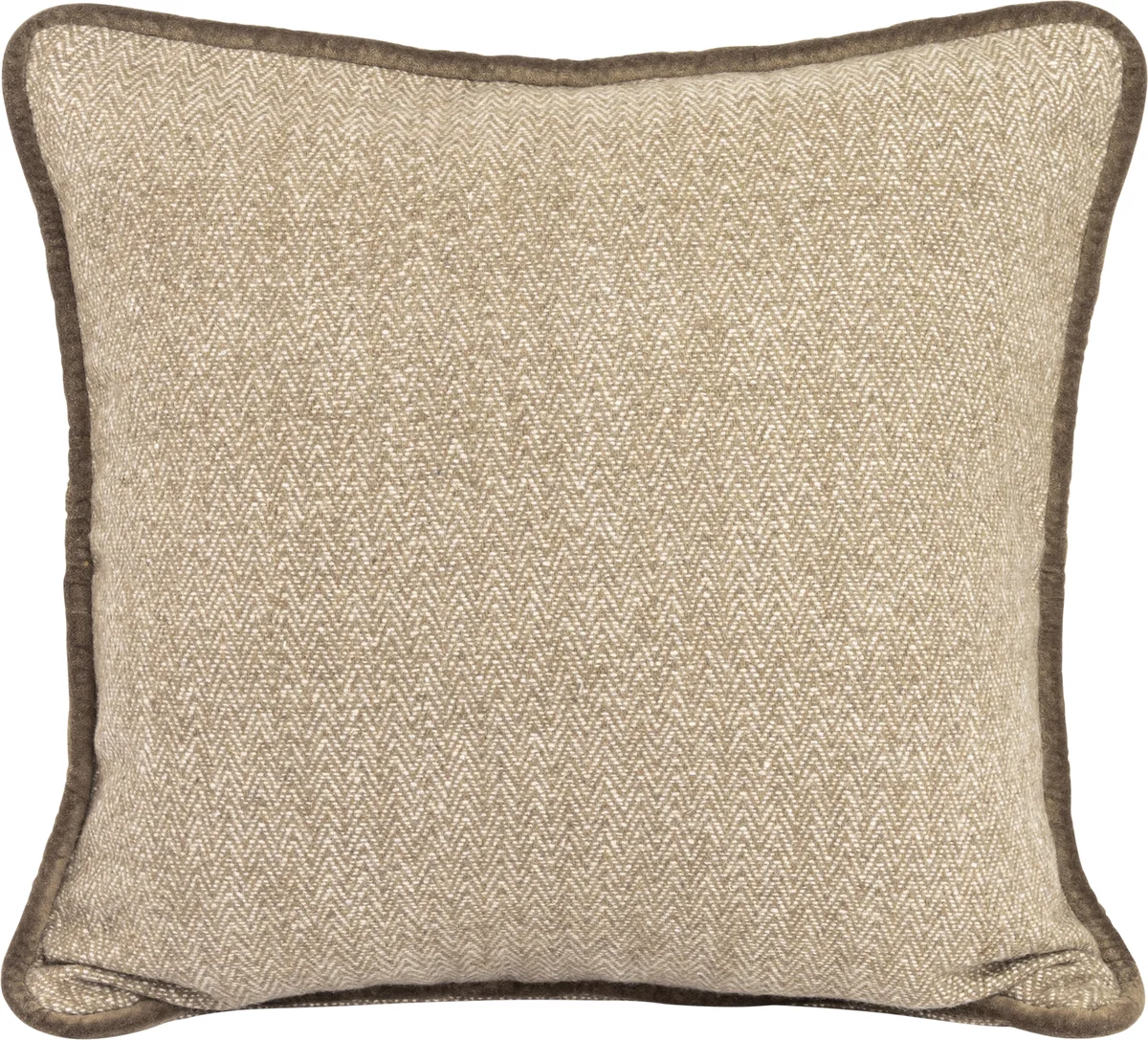 Lama Famenne putetrekk resirkulert 50x50 Grønn herringbone 