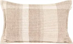 Lama Hasselt putetrekk i resirk. ull 40x60 Beige Glencheck