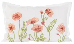 Lama putetrekk bomull 40x60 Rosa blomster