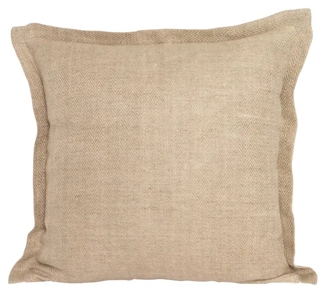 Lama putetrekk Herringbone lin 50x50 Beige 