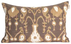 Lama putetrekk brodert bomull 40x60 Brun
