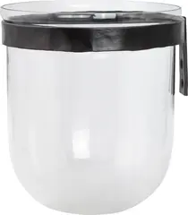 Lama vegglykt med glasskuppel H23 Sort metall oppheng