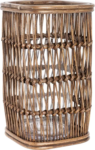 Lama rattan lykt stor 18x18x32