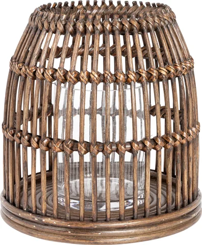 Lama rattan lykt rund Ø26 Brun