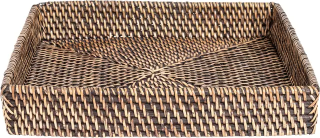 Lama brett rattan 30x30 Brun 