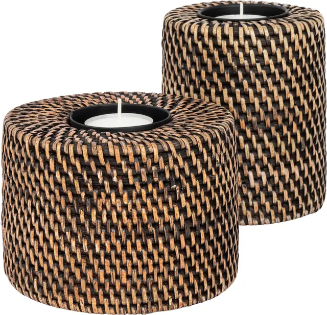 Lama Minico telysholder rattan H12 Brun 