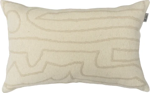 Lama Putetrekk soft bomull naturhvit teksturmønstret 40x60