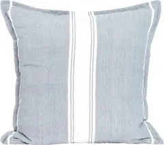 Lama putetrekk PET 50x50 Mellombl&#229; med hvit stripe