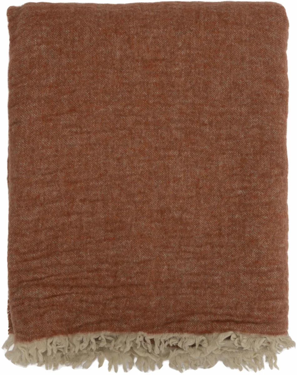Lama Milano pledd 130x170 Rust 