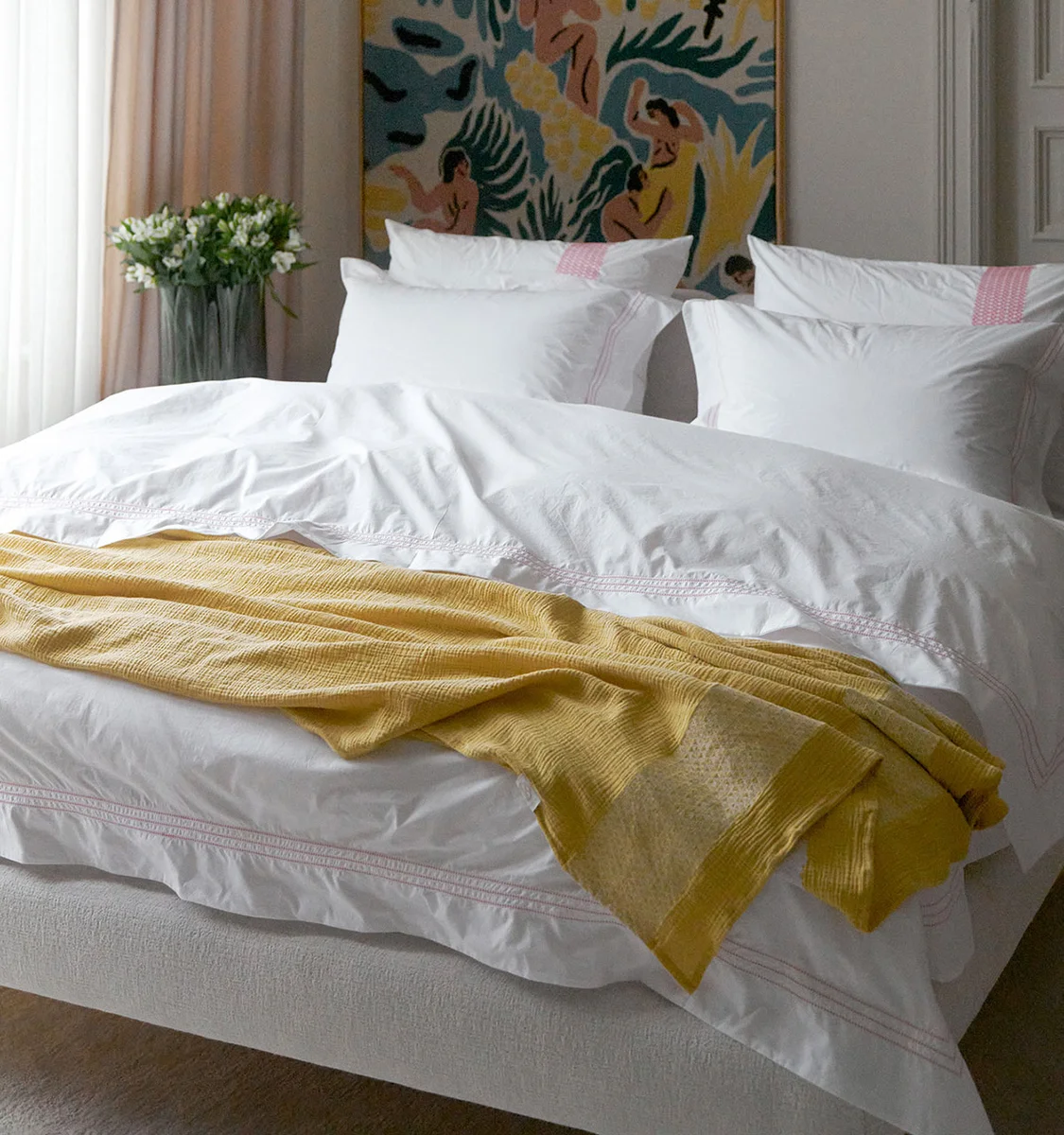Tone Kroken Habibi sengesett 140x200/50x70 Rosa 