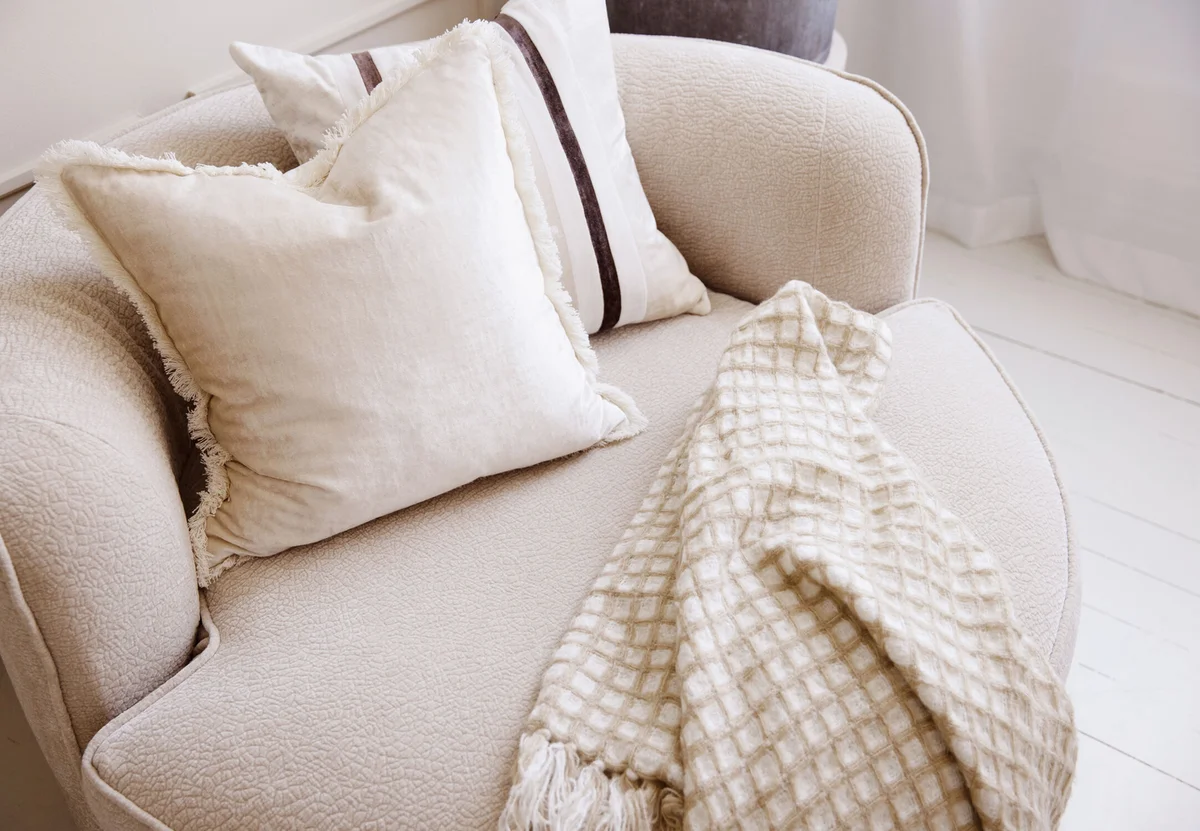 Tone Kroken Soho putetrekk 50x50 Beige / Hvit 