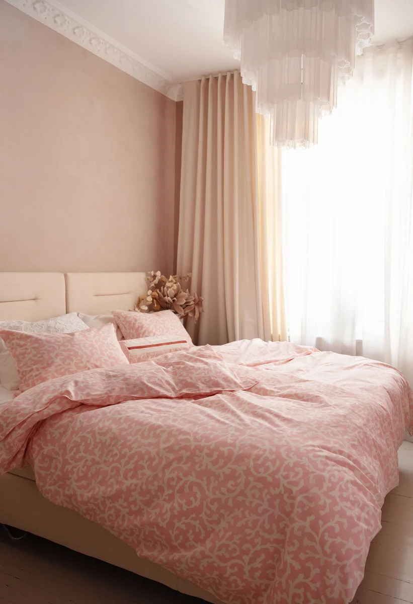 Tone Kroken La Mer sengesett 140x220/50x70 Rosa 
