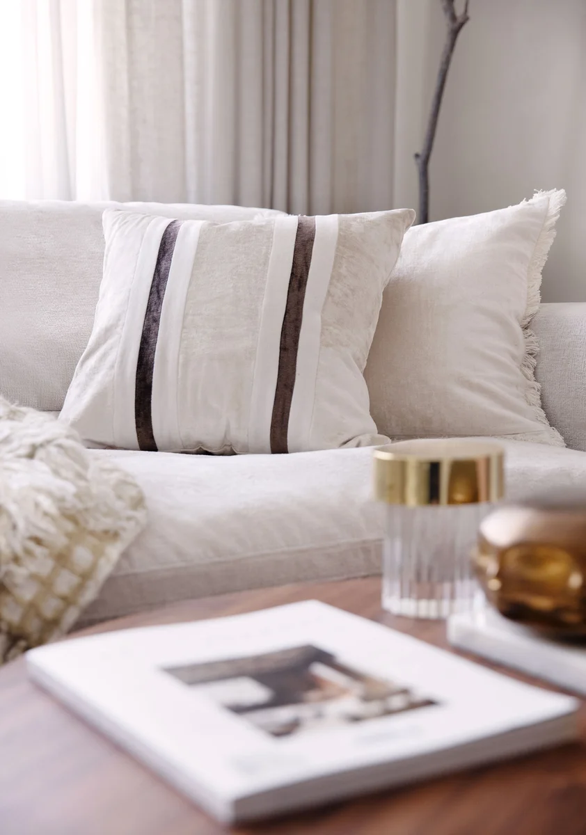 Tone Kroken Soho putetrekk 50x50 Beige / Hvit 