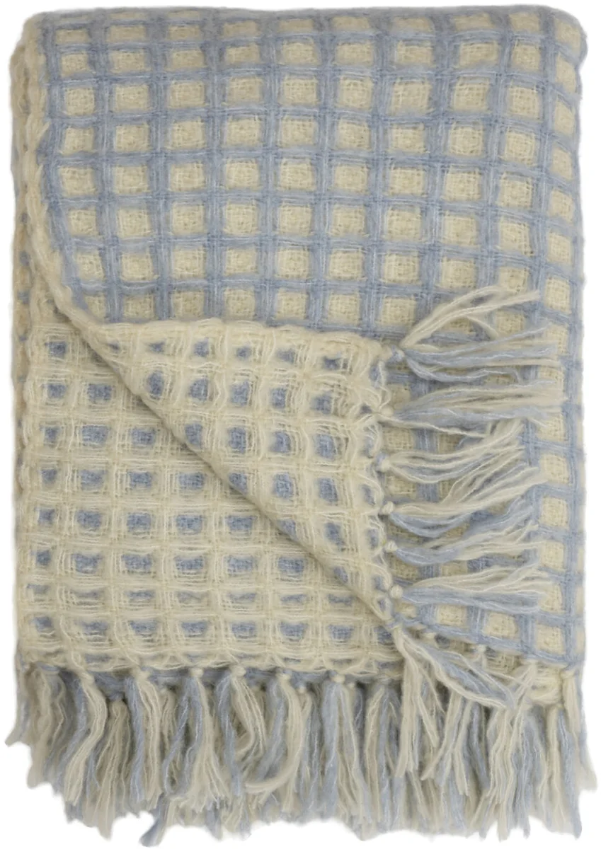 Tone Kroken Clemence pledd 130x170 Lys blå 