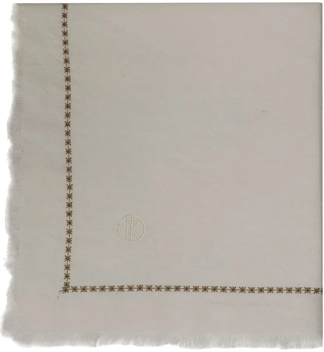 Pakke 1 Tone Kroken Blanc duk/serviett 140x250/2*2pk 45x45 Beige 