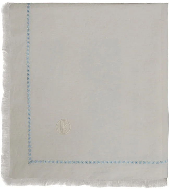 Pakke 2 Tone Kroken Blanc duk/serviett 140x250/2*2pk 45x45 Blå 
